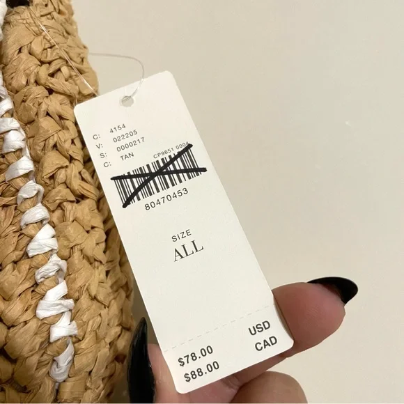 Anthropologie Striped Raffia Shoulder Bag - Picture 7 of 12